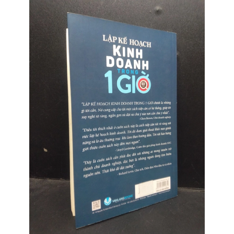 Lập kế hoạch kinh doanh trong 1 giờ John McAdam 2020 mới 80% tróc gáy nhẹ cong bìa gạch chân note bút chì HCM2504 kinh doanh kỹ năng 914150