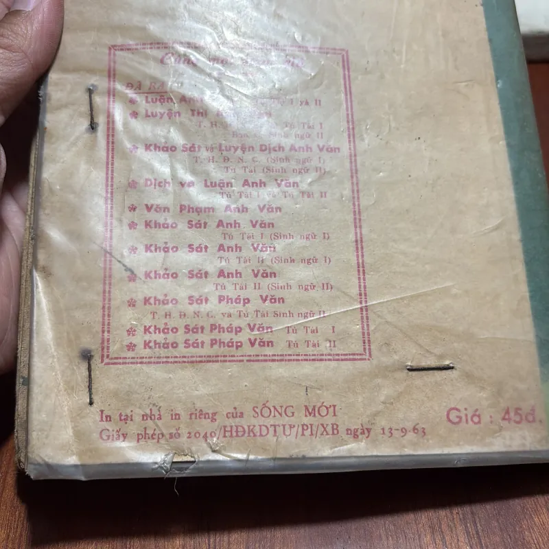 II Sách Pháp: Khảo Sát Pháp Văn _ Luyện Thi Tú Tài 1 (Sinh Ngữ 1) - Trần Việt Sơn - 1963 799887