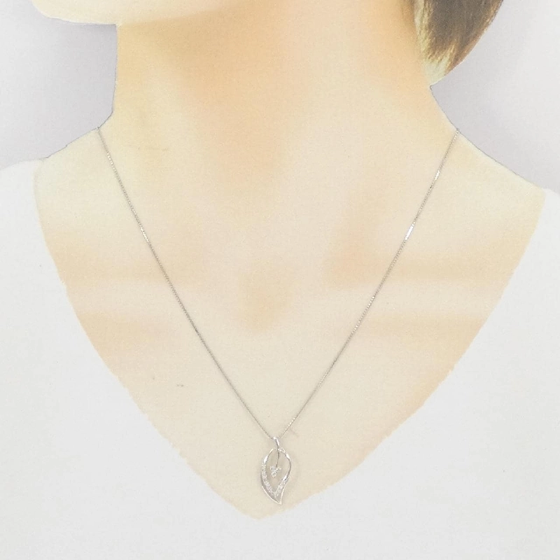 Dây chuyền kim cương K18WG 0.15CT - Hàng hiệu Chính hãng 859866