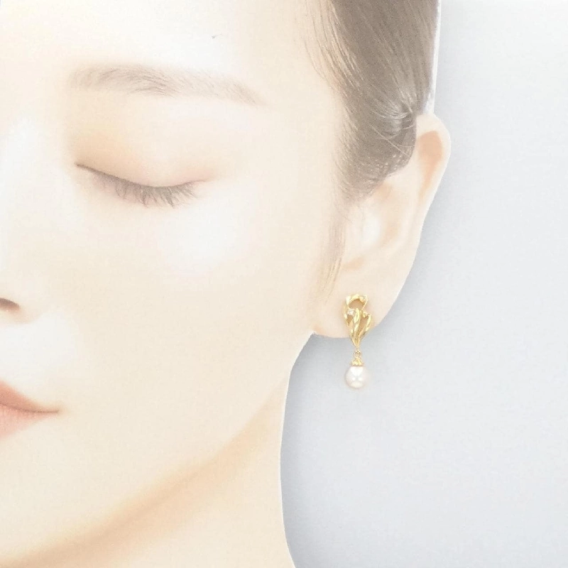 K18YG Bông tai ngọc trai Akoya 7.7mm - Hàng hiệu Chính hãng 867274