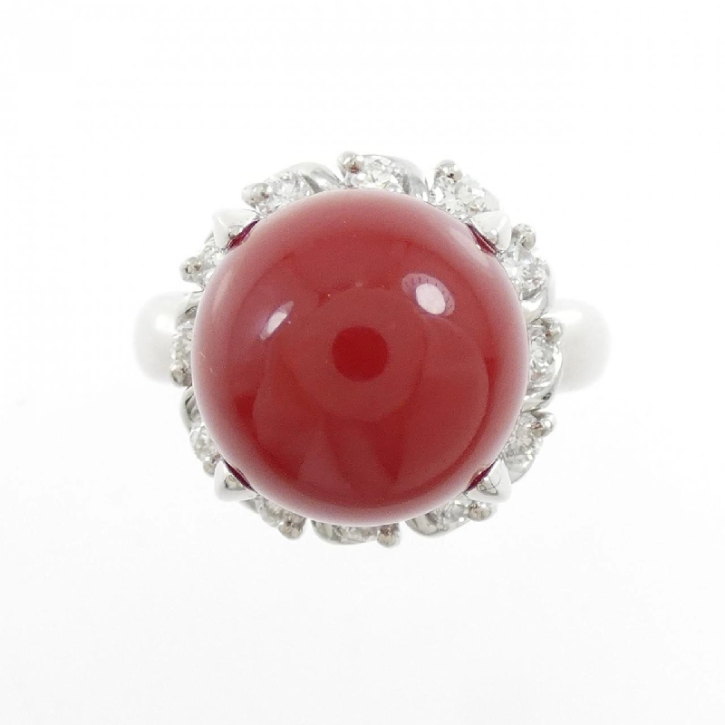 Nhẫn san hô PT900 11.1mm 667754