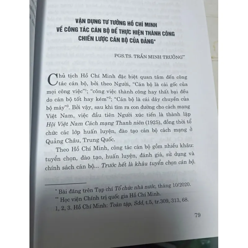 SÁCH TƯ TƯỞNG HỒ CHÍ MINH VỀ CÁN BỘ 700681