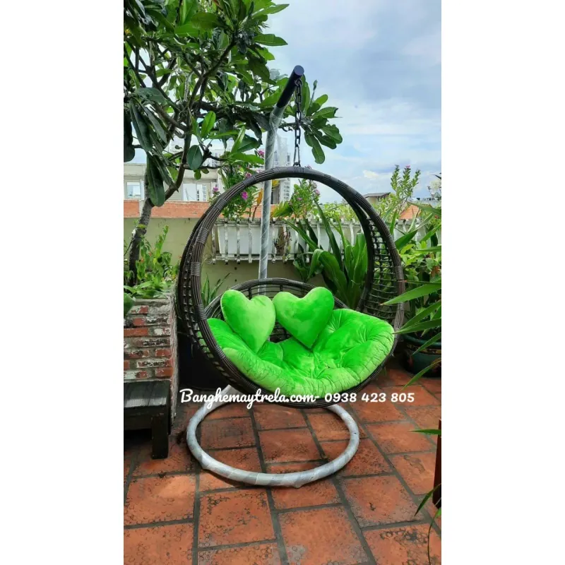 Ghế xích đu nhựa giả mây 789435