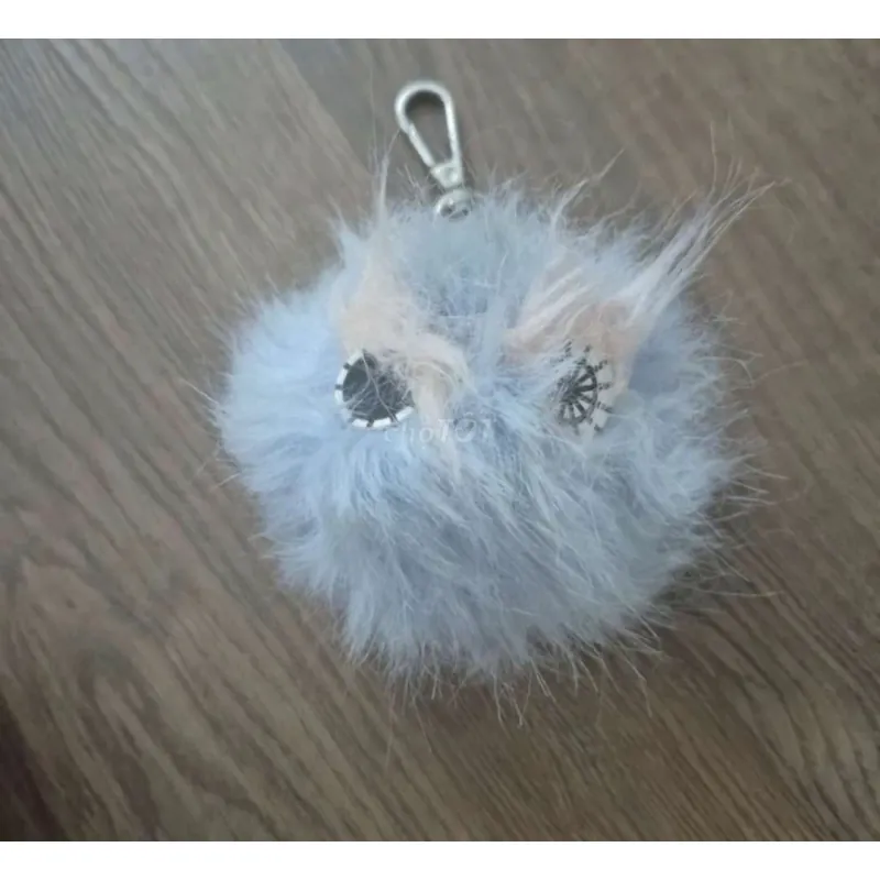 Móc khóa lông xám mềm mại 998181