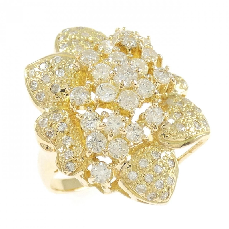 Nhẫn kim cương hoa K18YG 1.64CT - Hàng hiệu Authentic 847934