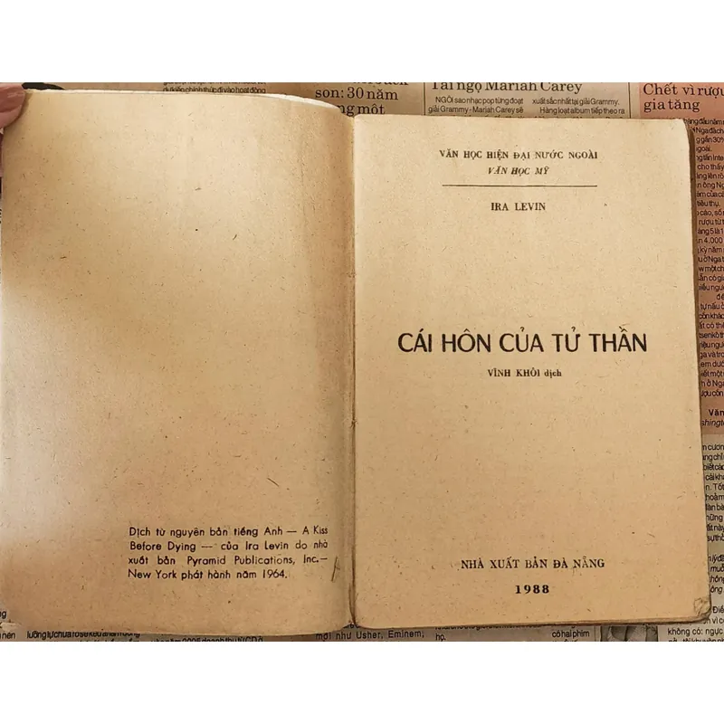 Tiểu thuyết Mỹ: CÁI HÔN CỦA TỬ THẦN - Ira Levin 727202