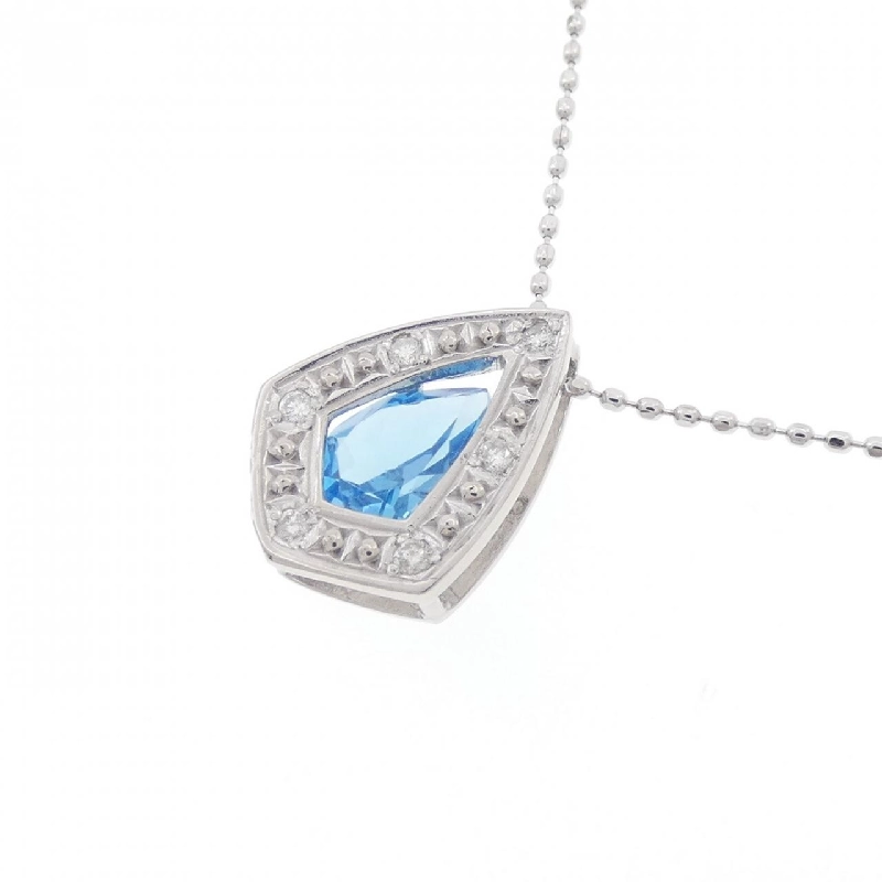 K18WG Blue Topaz Necklace - Hàng hiệu Authentic 859613