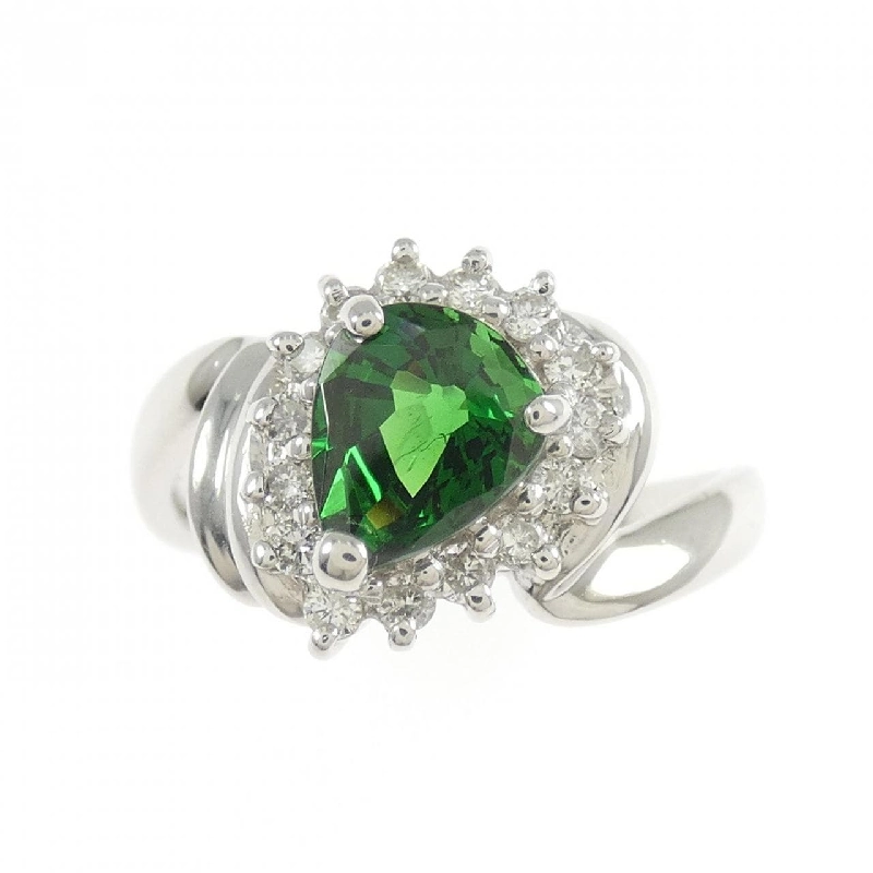 Nhẫn Garnet Xanh PT900 0.94CT 670002