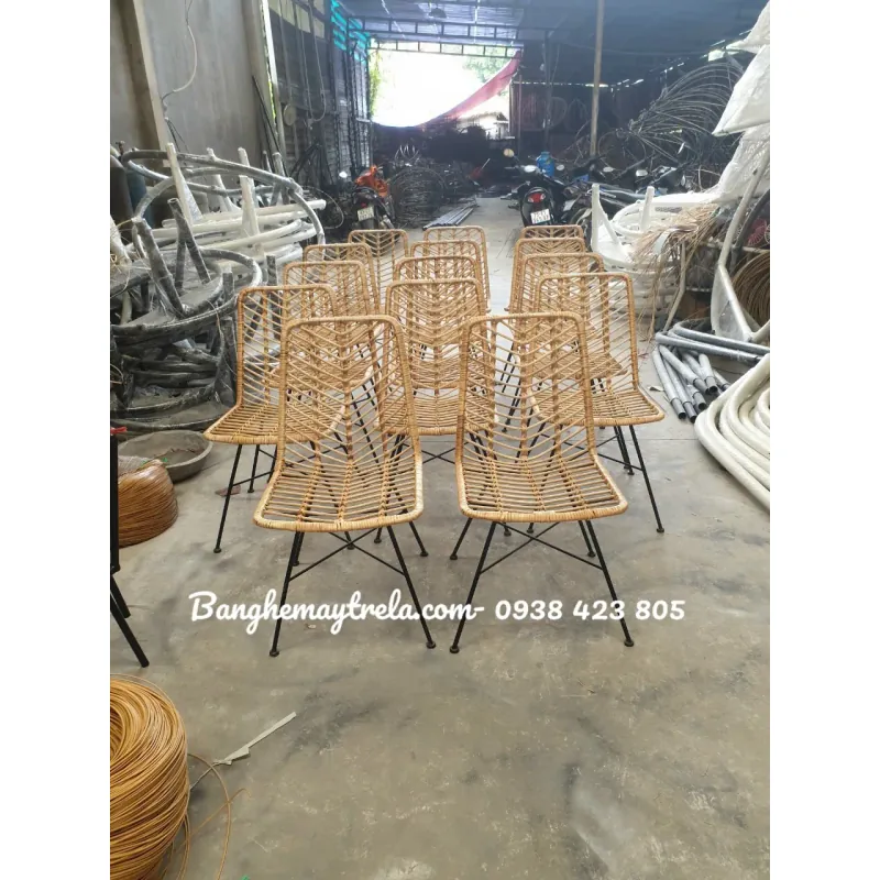 Ghế chân sắt mây 752676