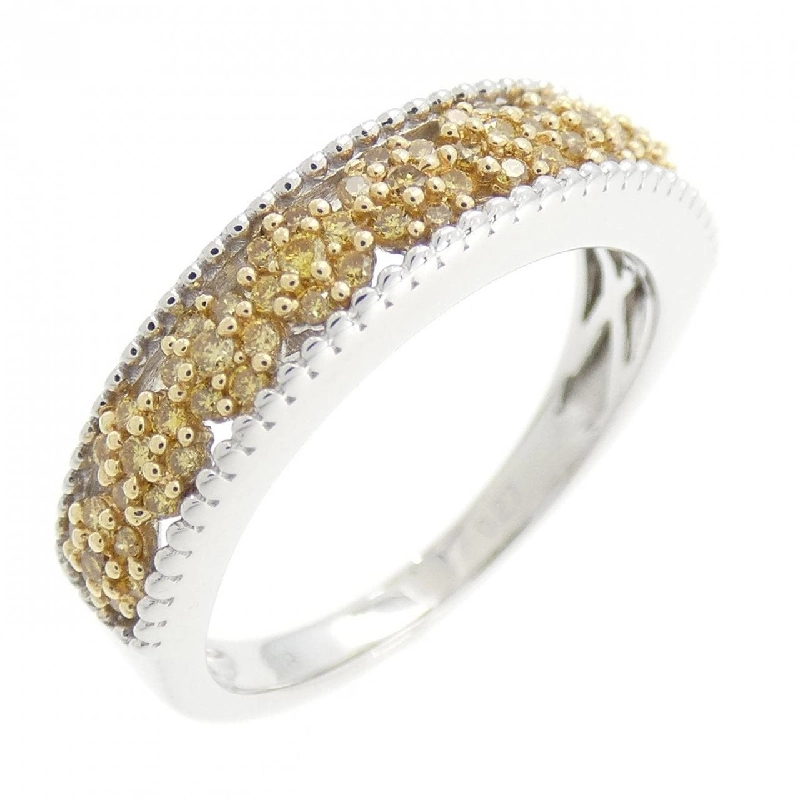 Nhẫn kim cương hoa K18WG/K18YG 0.27CT 669490