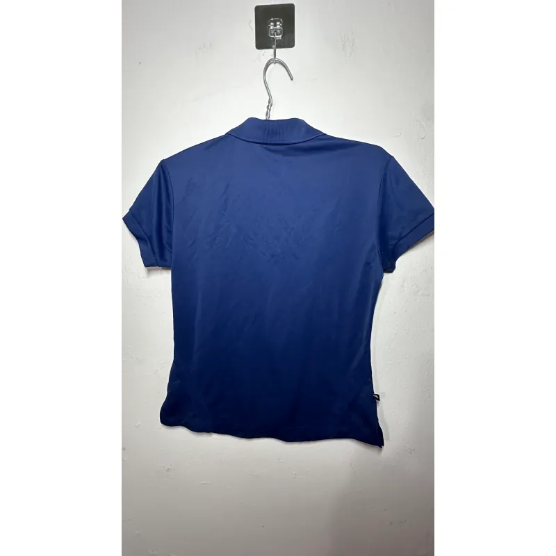 Áo thun thể thao caro xanh navy cổ tròn tay ngắn 734223