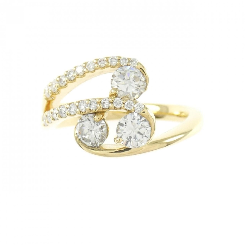 Nhẫn kim cương K18YG 0.228CT 0.202CT 0.206CT E-G SI1 Tốt - Hàng hiệu Chính hãng 879398