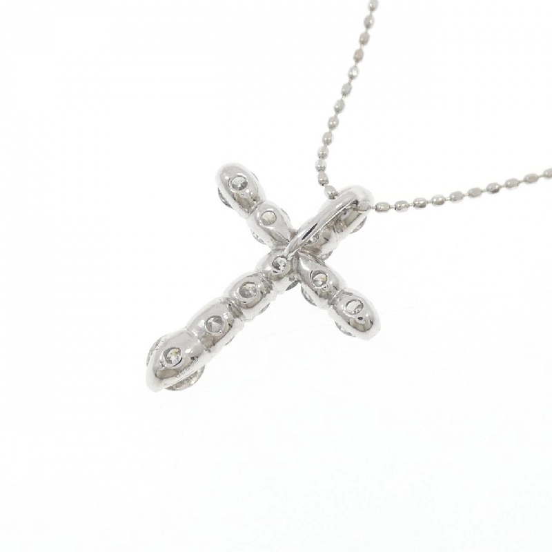 Dây chuyền kim cương PT900/K18WG hình chữ thập 1.0CT - Hàng hiệu chính hãng 859532