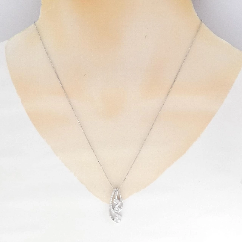 K18WG 2WAY Dây chuyền kim cương 1.00CT - Hàng hiệu Authentic 856996