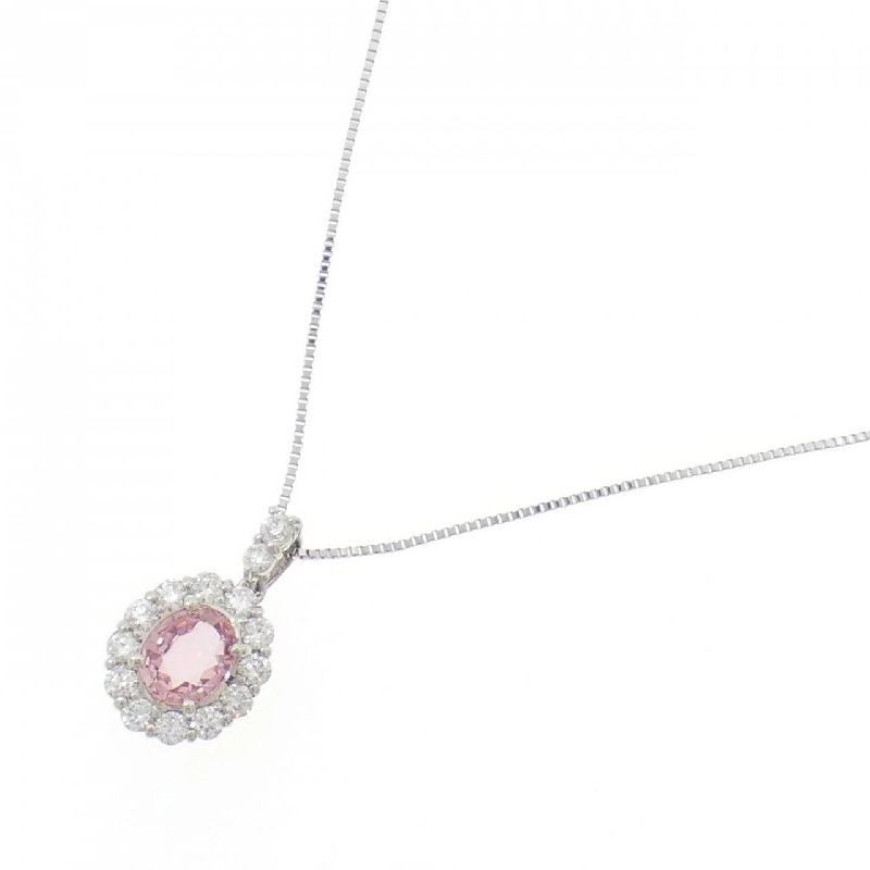 Dây chuyền Sapphire Padparadscha PT900/PT850 1.115CT - Hàng hiệu Chính hãng 856893