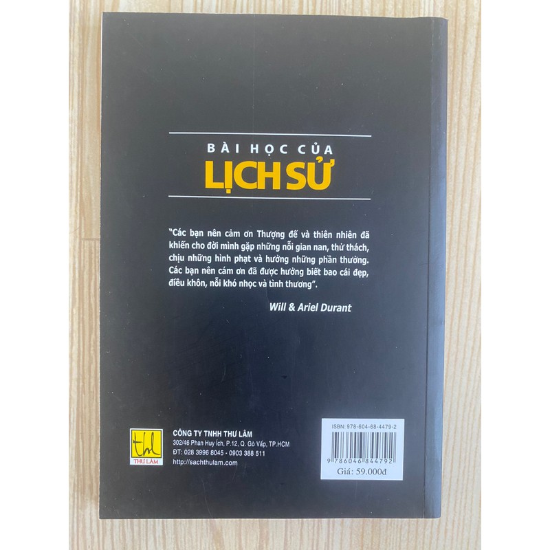 SÁCH BÀI HỌC CỦA LỊCH SỬ - NHƯ MỚI 163957