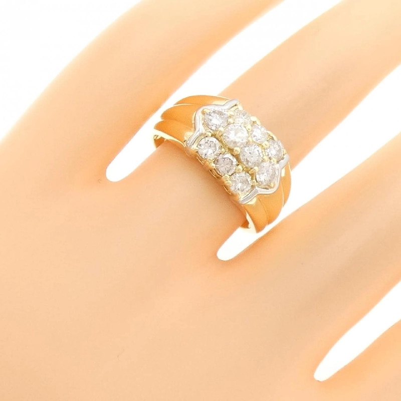 Nhẫn kim cương K18YG/PT850 1.02CT 669484