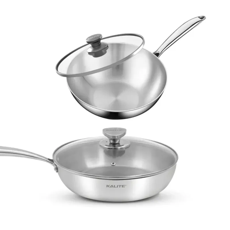 Bộ 2 chảo inox KALITE Dual Lux, dẫn nhiệt nhanh, rán đều, thiết kế sang trọng 783780
