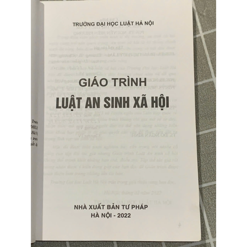 GIÁO TRÌNH LUẬT AN SINH XÃ HỘI - SÁCH KHỔ LỚN 545903