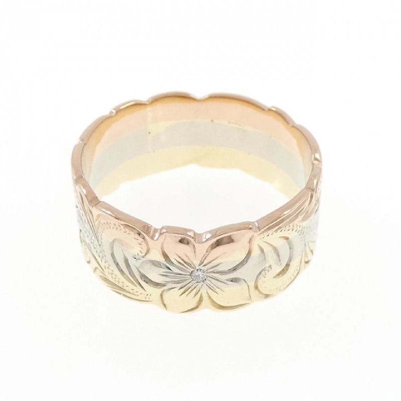 Nhẫn kim cương 14K ba màu 666010