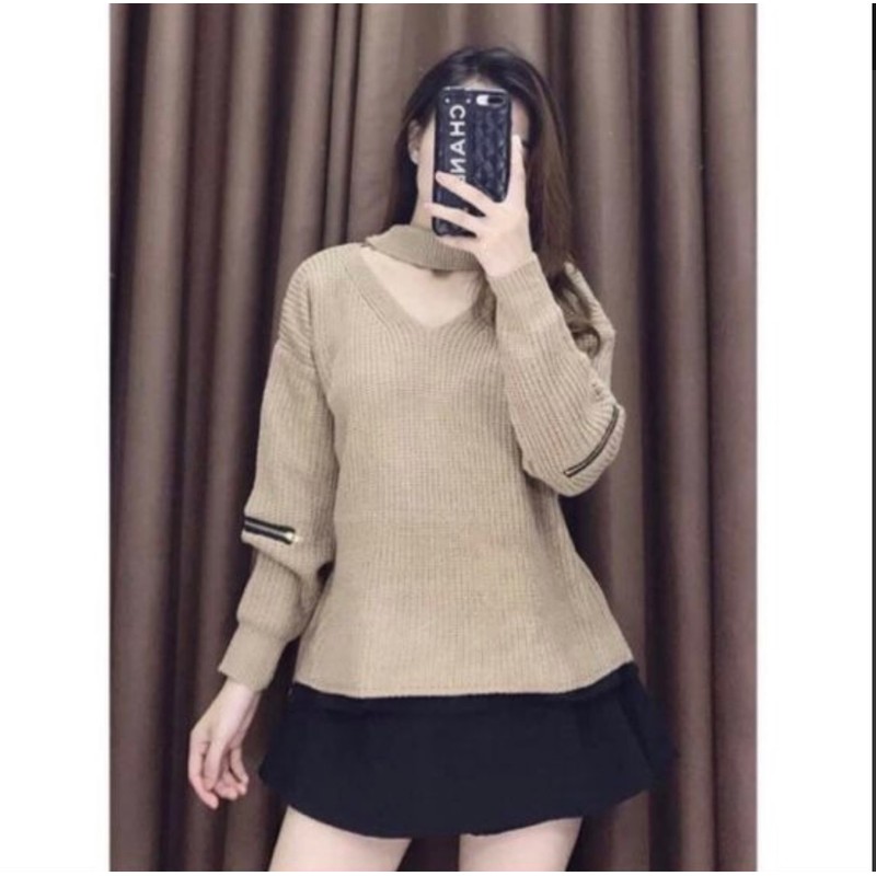 Áo len xám tiểu thư ulzzang freesize 83970