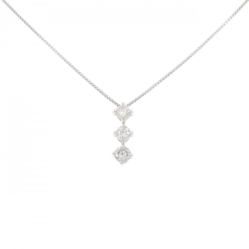 Dây chuyền kim cương ba viên PT900/PT850 0.30CT - Hàng hiệu Chính hãng 856280