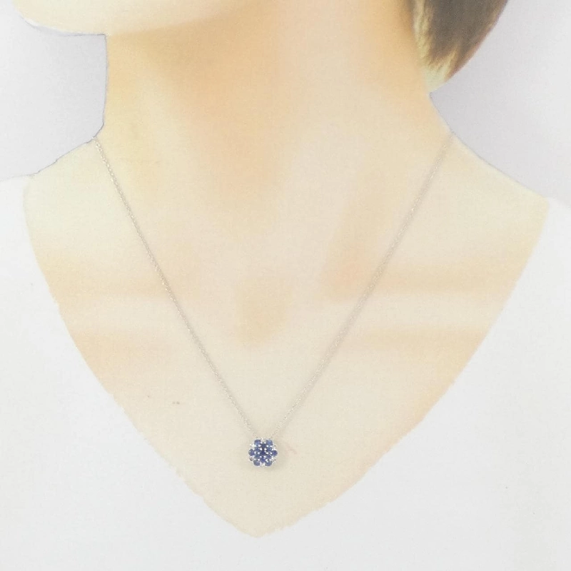 K18WG Sapphire Necklace - Hàng hiệu Authentic 857056