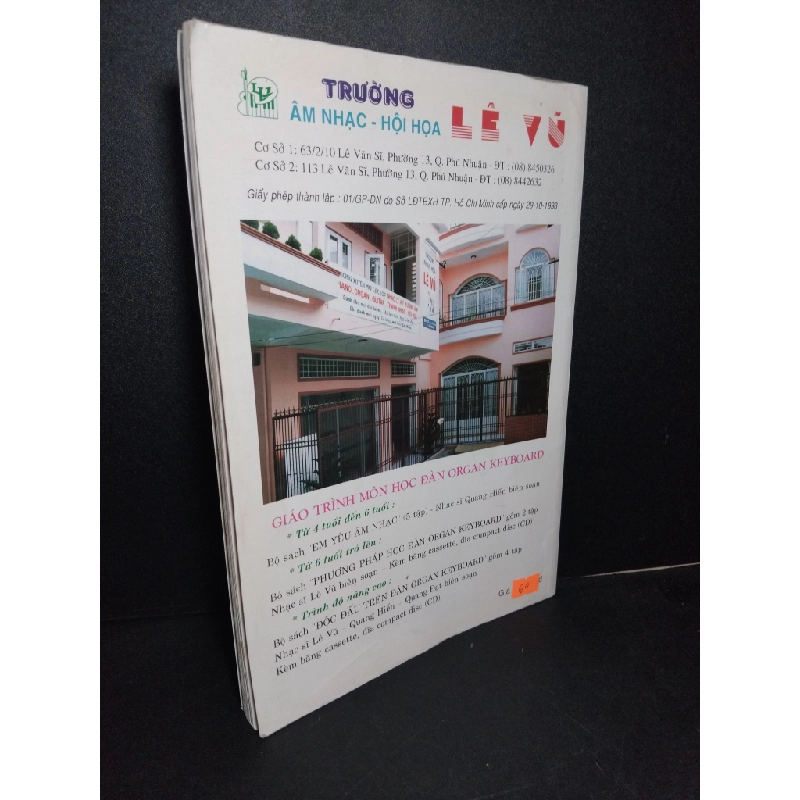 Phương pháp học đàn Organ Keyboard 1 mới 80% ố 2001 Nhạc sĩ Lê Vũ HCM2103 GIÁO TRÌNH, CHUYÊN MÔN 413284