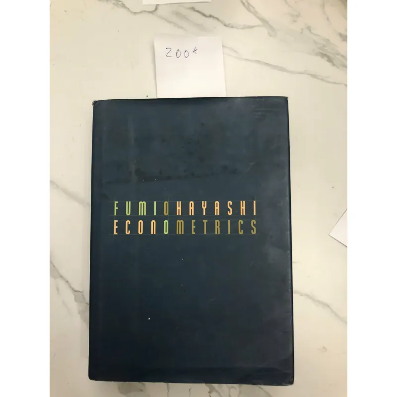 Econometrics - Fumio Hayashi - Sách giáo trình, Kinh tế lượng 602176