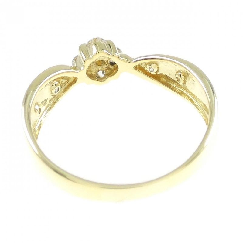 Nhẫn kim cương hoa K18YG 0.20CT 671424