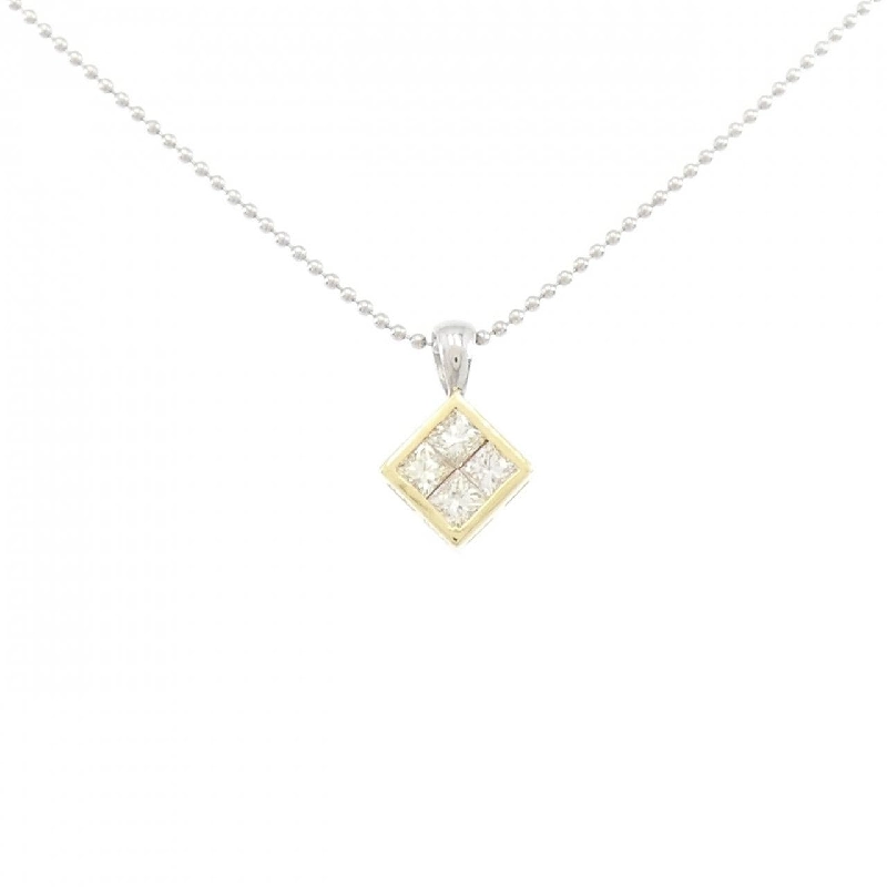 K18YG/PT900/PT850 Dây chuyền kim cương 0.50CT - Hàng hiệu Chính hãng 851142