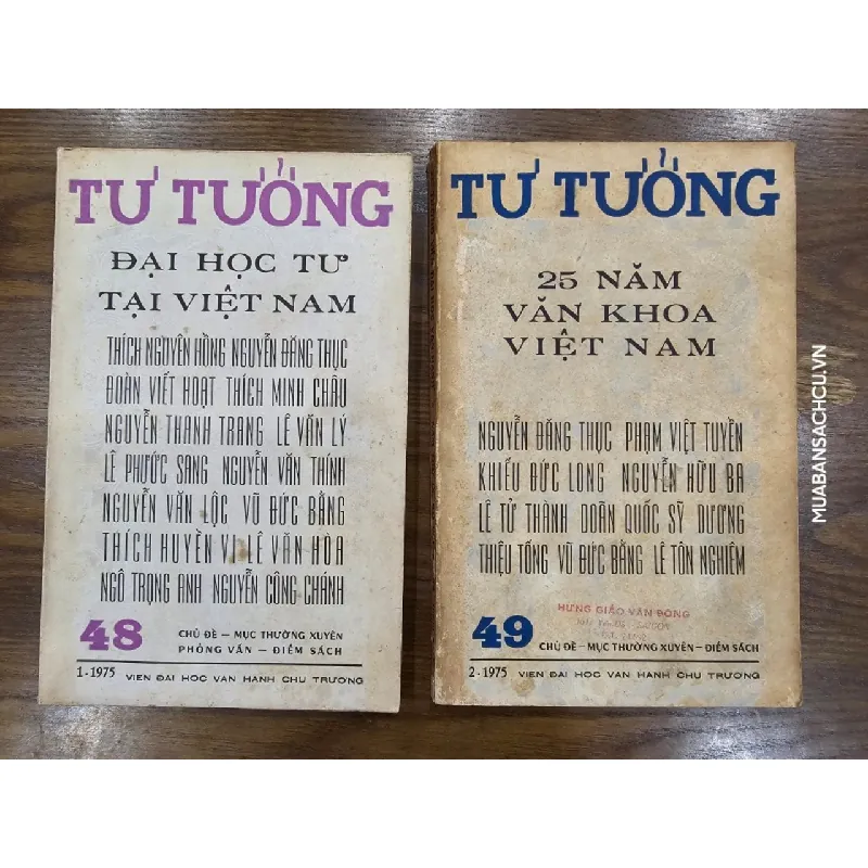 Tạp chí Tư Tưởng - Viện Đại Học Vạn Hạnh 719380