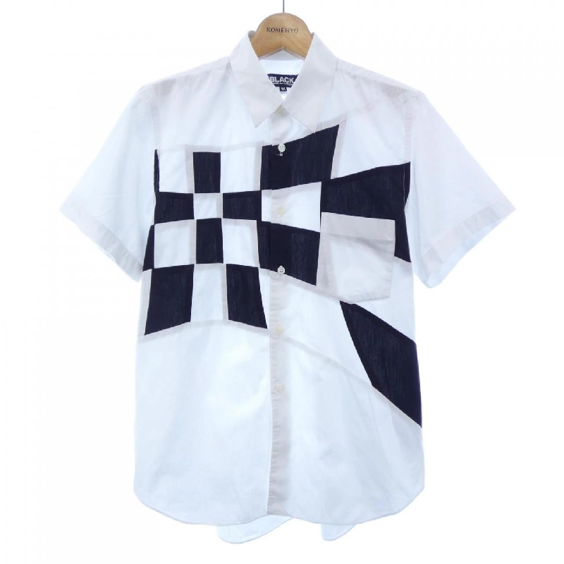 BLACK COMME des GARCONS 1M-B030 Áo Sơ Mi Ngắn Tay - Hàng hiệu Chính Hãng 812243