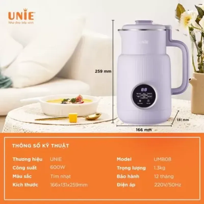 🌿 Máy làm sữa hạt UNIE – thiết kế mini, mang đi siêu thuận tiện 712207