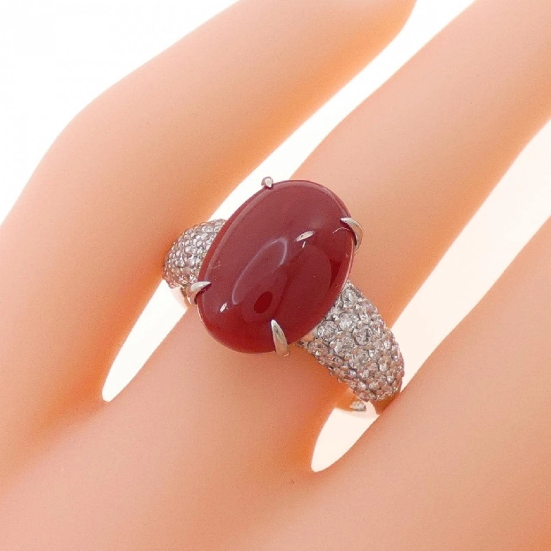 Nhẫn san hô PT900 4.57CT 670794