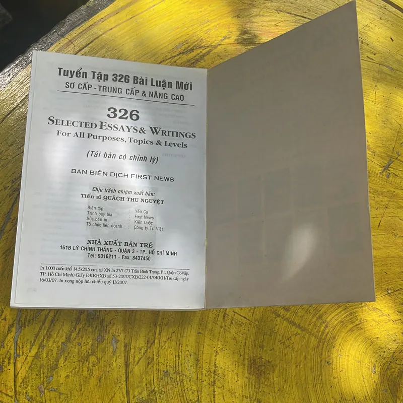 TUYỂN TẬP 326 BÀI LUẬN MỚI SƠ CẤP, TRUNG CẤP & NÂNG CAO 639818