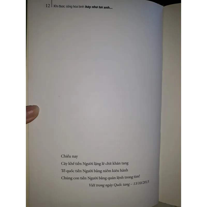Khi được sống hòa bình hãy nhớ tới anh 598603
