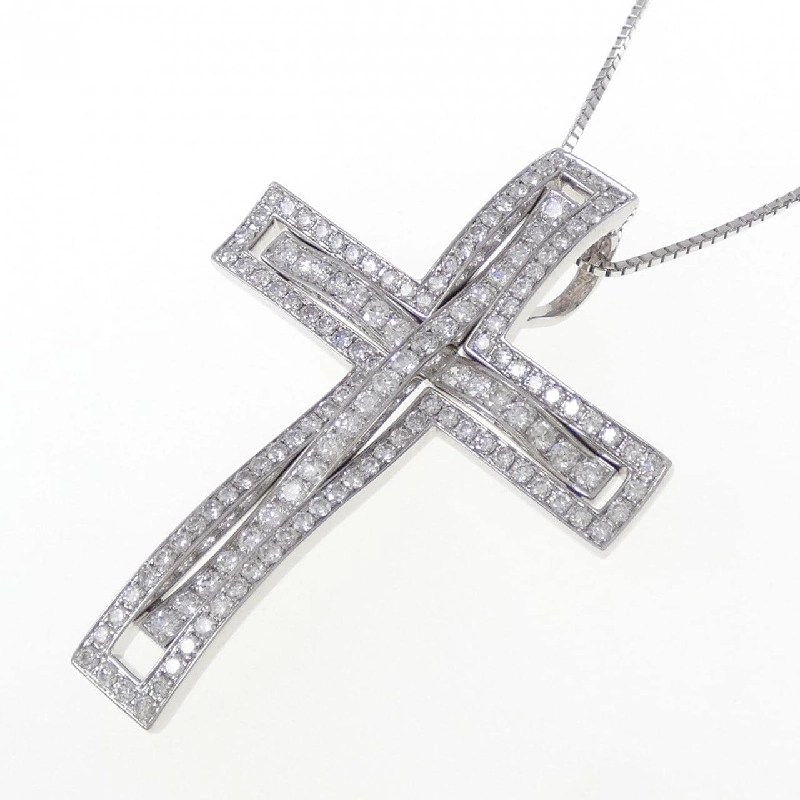 K18WG Dây chuyền kim cương chéo 2.125CT - Hàng hiệu Chính hãng 859393