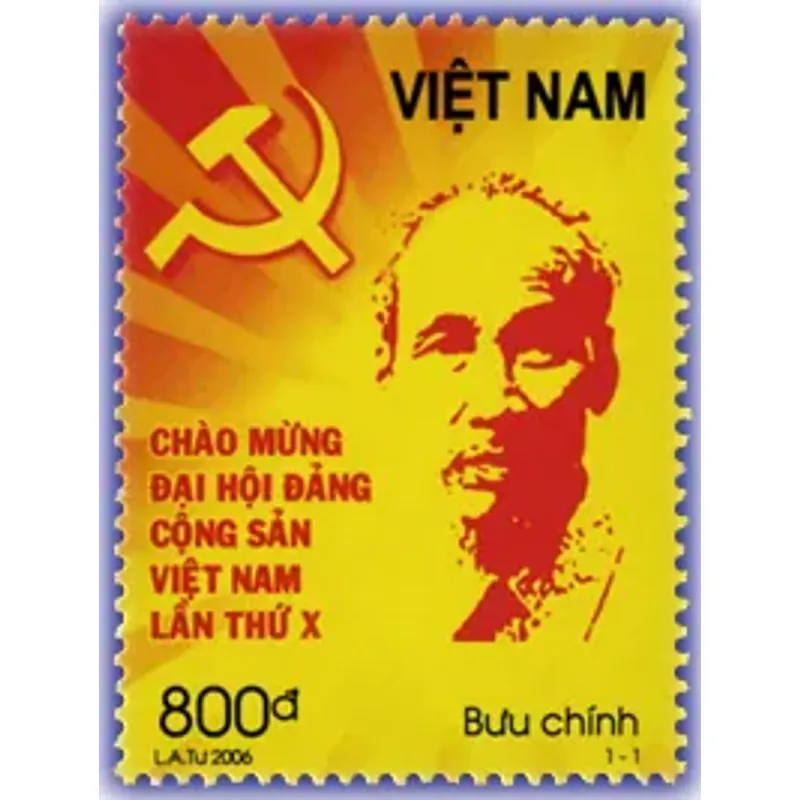 Tem Chào mừng Đại hội Đảng Cộng sản Việt Nam lần thứ X 716818