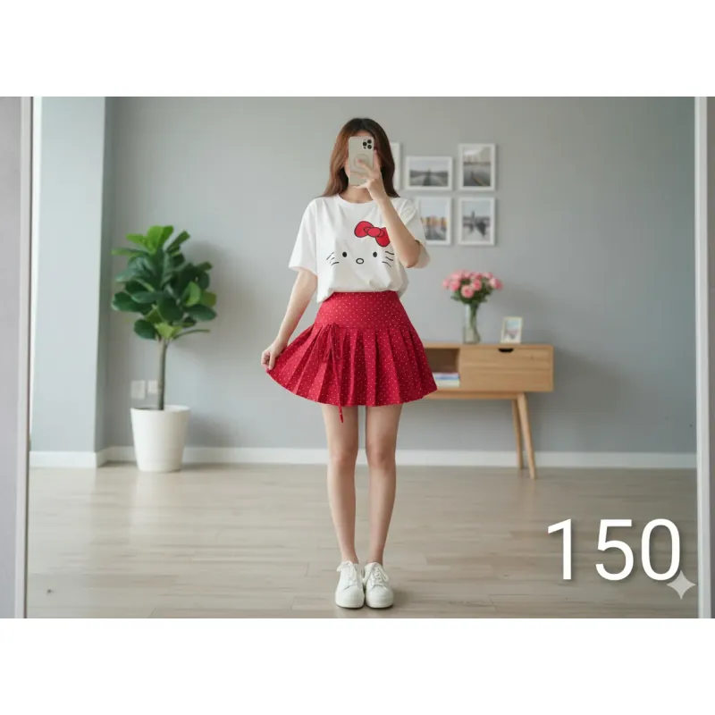 Set váy áo thun kitty xinh xắn size S M còn nguyên tag 1023562