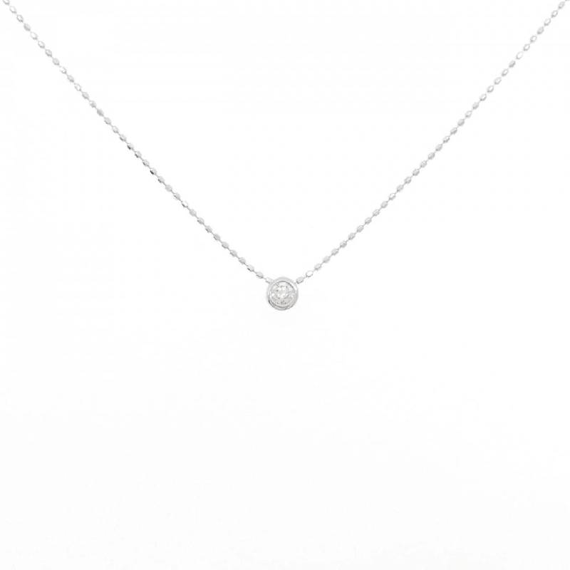 K18WG Solitaire Dây chuyền kim cương 0.09CT - Hàng hiệu Chính hãng 860743