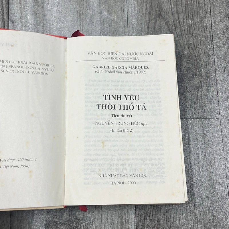 Tình yêu thời thổ tả- bìa cứng. 2b2 521824