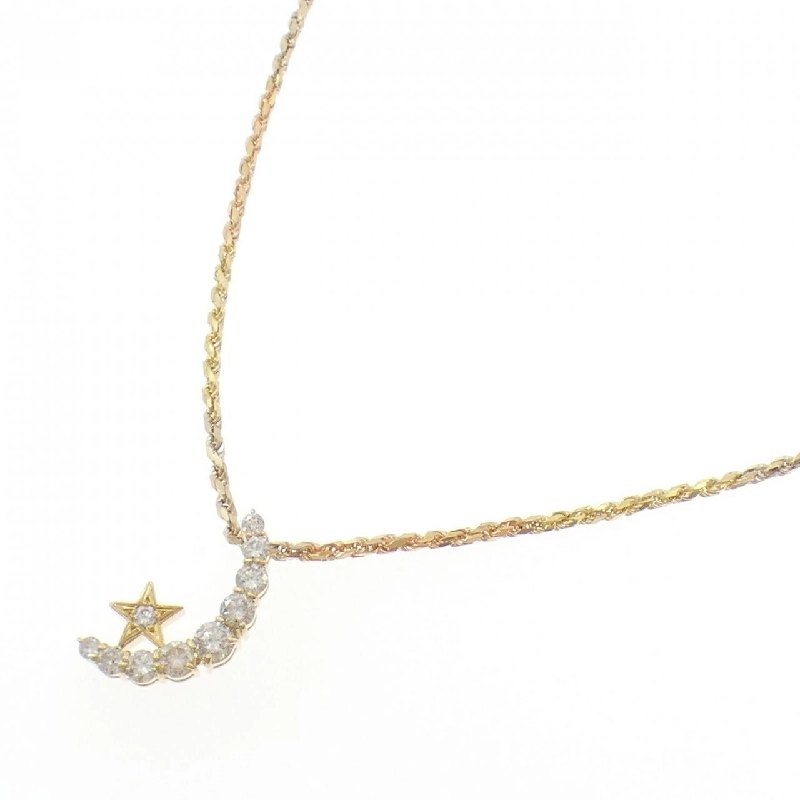 K18YG/750YG Mặt Trăng × Ngôi Sao Dây Chuyền Kim Cương 1.00CT - Hàng hiệu Chính hãng 856586