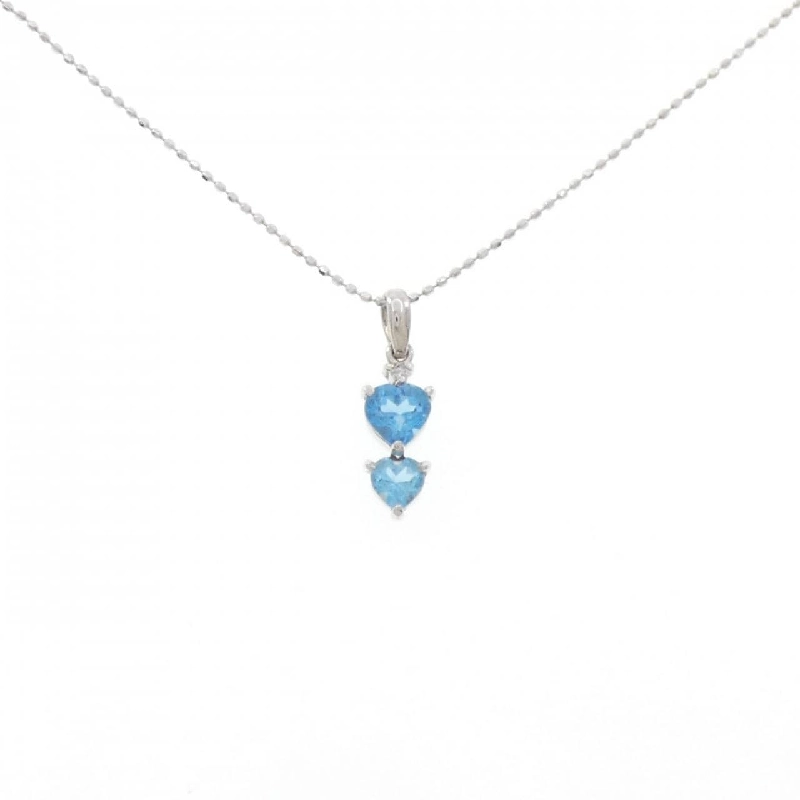 K14WG Blue Topaz Necklace - Hàng hiệu Authentic 862303