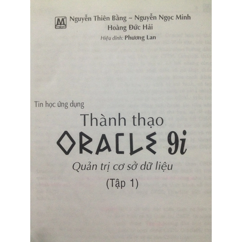 THÀNH THẠO ORACLE 9I (TÂP  1) 495335