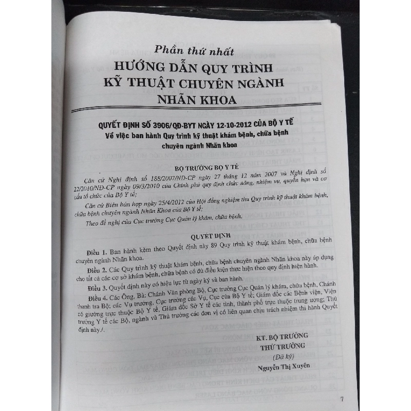 Hướng dẫn quy trình kỹ thuật bệnh viện chuyên ngành nhãn khoa - tai mũi họng Bỏng - phụ sản (nội khoa) tập 2 mới 90% HCM2606 Bộ y tế GIÁO TRÌNH, CHUYÊN MÔN 915856