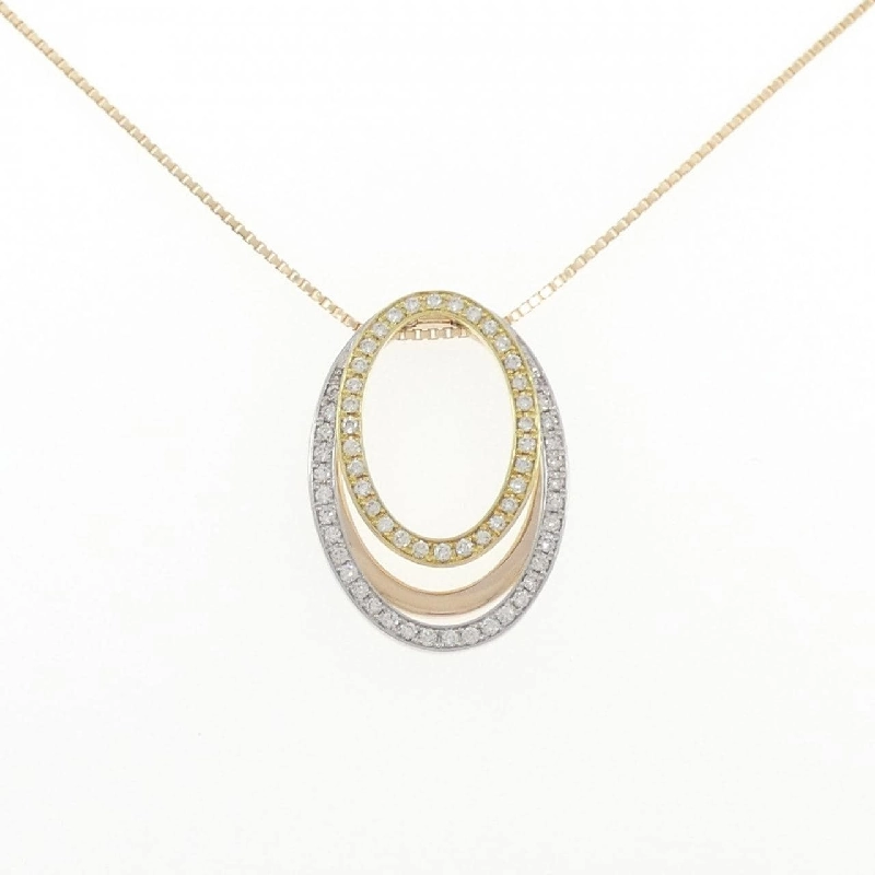 Dây chuyền kim cương ba màu K18 1.00CT - Hàng hiệu chính hãng 859905