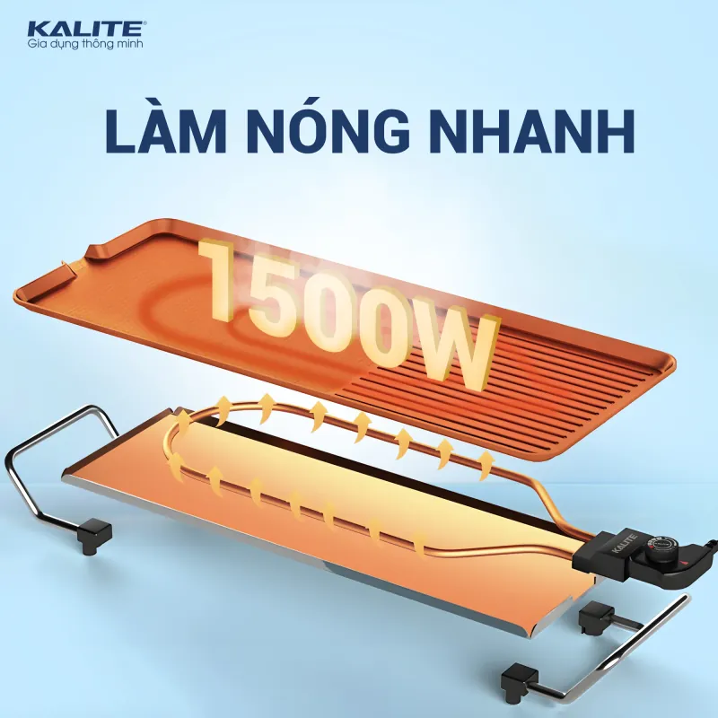 Bếp nướng điện Kalite KLG280 1500W không khói, dễ vệ sinh, mới 100% CHÍNH HÃNG 574461