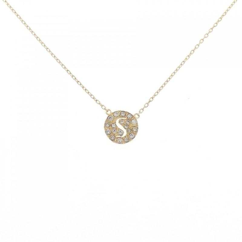 K10YG Chữ cái S Dây chuyền kim cương - Hàng hiệu Chính hãng 858314