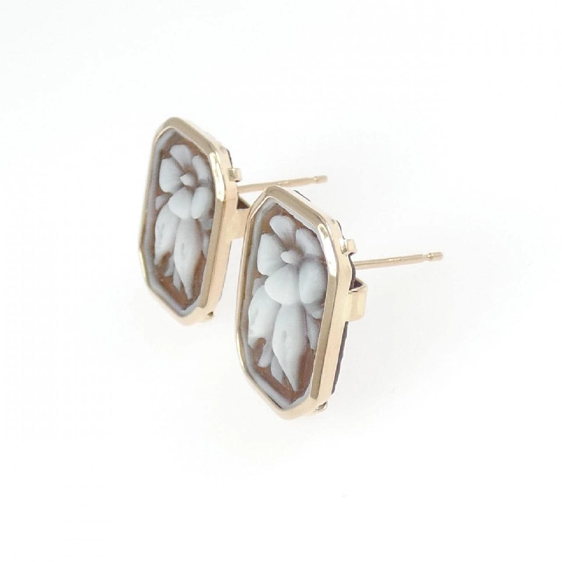 K18PG Shell Cameo Bông Tai - Hàng hiệu Chính hãng 868563